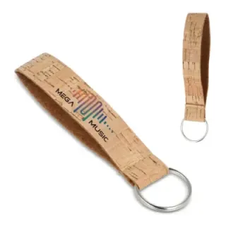 Cork wrist strap with keyring  - LT99640 (gadzety reklamowe)